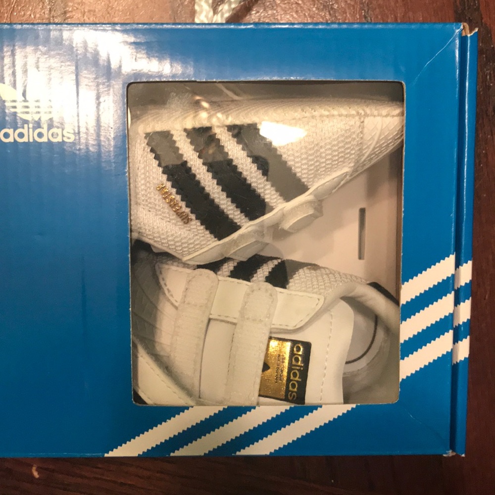 White and black adidas